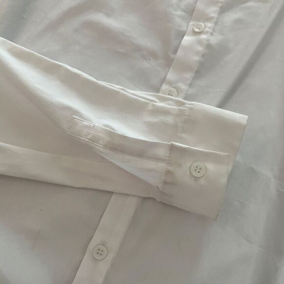 ANTONIO MELANI ASHTON BLOUSE Women Sz Small WHITE Ruffle Button Down - Picture 8 of 13